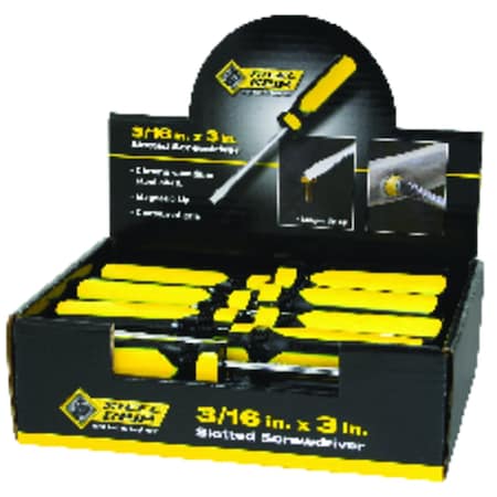 Steel Grip Steel Grip 3/16 in. X 3 in. L Slotted Screwdriver 1 pc 2265338